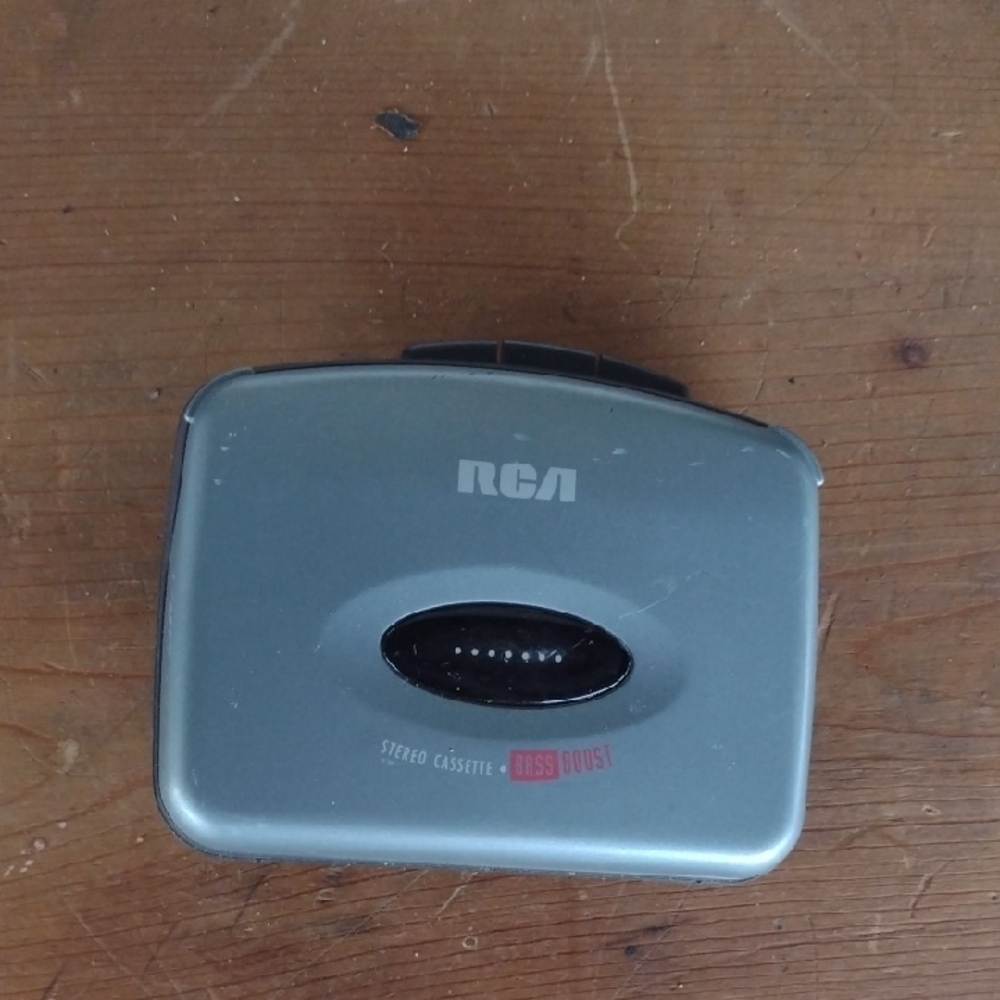 RCA Silver Stereo Cassette Player